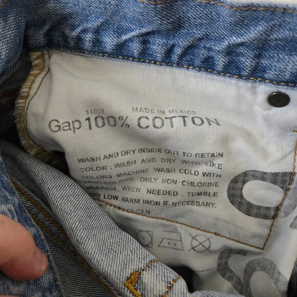 Gap 1969 Straight Leg Jeans Mens 33x30 Medium Wash Blue Jeans Denim 0827 - Picture 9 of 10